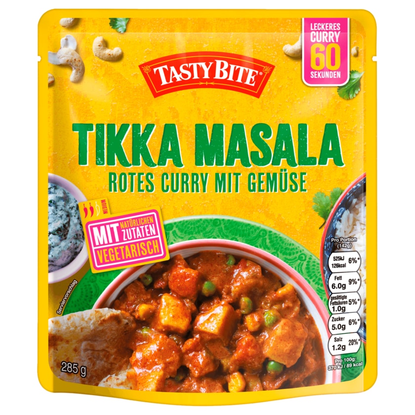 Tasty Bite Tikka Masala Rotes Curry mit Gemüse 285g
